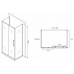 Душевой уголок Abber Schwarzer Diamant 130x80 профиль Хром стекло матовое