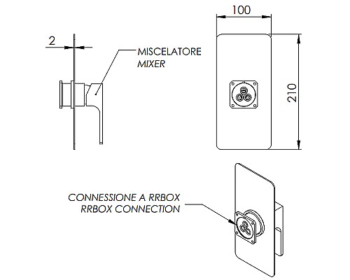 Смеситель для душа Remer Absolute AU30KBNO Черный матовый