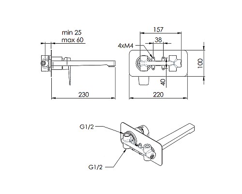 Смеситель для раковины Remer Dream D15L Хром