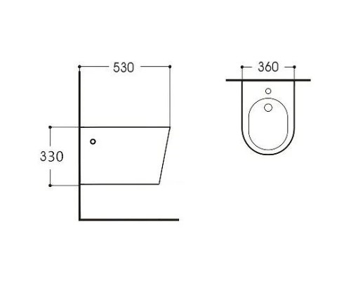 Биде Aquatek Вега AQ1057-MB подвесное Черное матовое