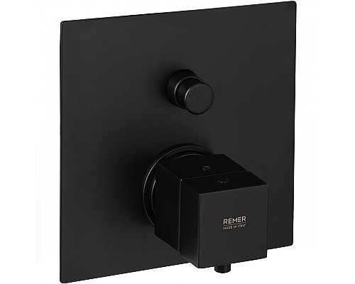 Смеситель для душа Remer Qubica Thermo QT09KBNO с термостатом Черный матовый