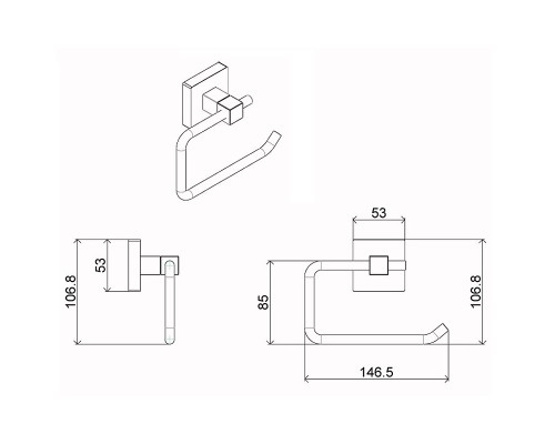Держатель туалетной бумаги Azario Rina AZ-87010A Хром