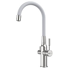 Смеситель для кухни Lemark Expert LM5083S-White Хром Белый