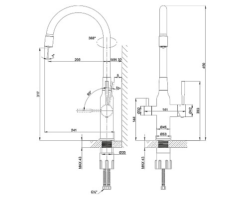 Смеситель для кухни Lemark Expert LM5083S-White Хром Белый