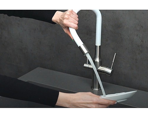 Смеситель для кухни Lemark Expert LM5083S-White Хром Белый