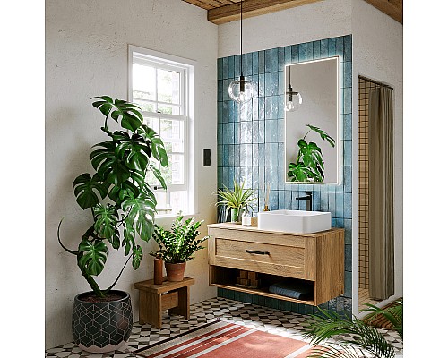 Тумба под раковину Aqwella Craft 100 CRF0110DB подвесная Дуб балтийский