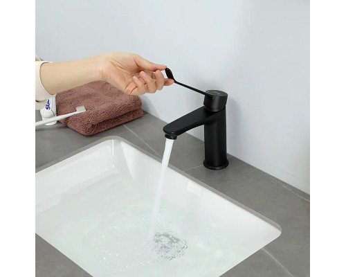 Смеситель для раковины Gappo G21-6 G1021-6 Черный матовый