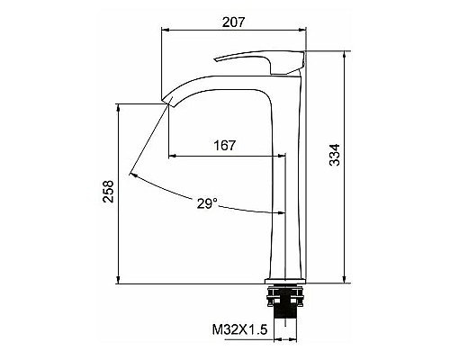 Смеситель для раковины Gappo G07 G1007-81 Хром
