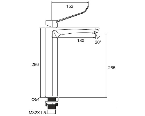 Смеситель для раковины Gappo G21 G1021-21 Хром