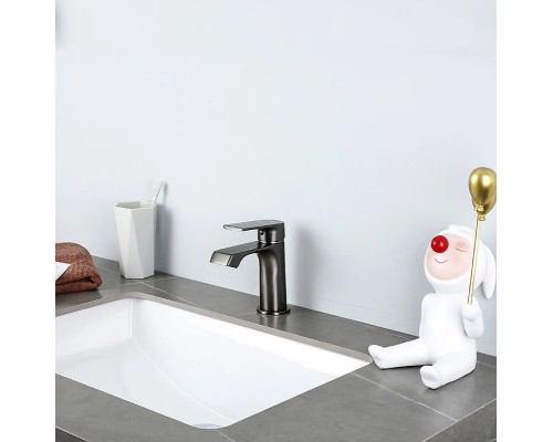 Смеситель для раковины Frap H71-9 F1071-9 Оружейная сталь