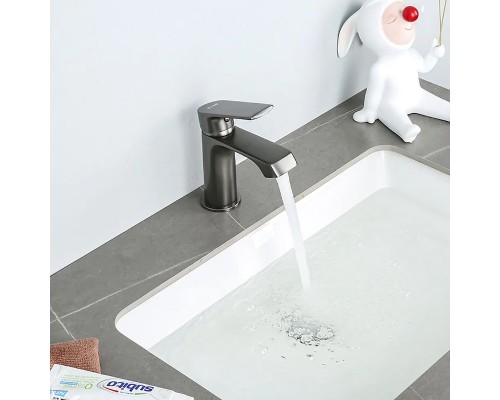 Смеситель для раковины Frap H71-9 F1071-9 Оружейная сталь