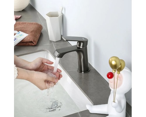 Смеситель для раковины Frap H71-9 F1071-9 Оружейная сталь