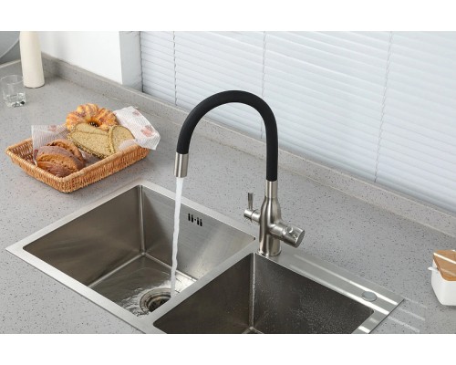 Смеситель для кухни Frap H69 F4396-5 Сатин Черный