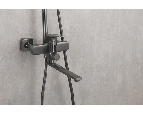 Душевая система Frap H62-9 F2462-9 Оружейная сталь