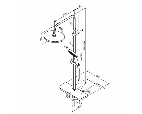 Душевая система Damixa Apollo 947730000 Хром