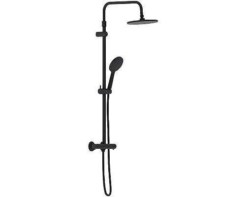Душевая система Damixa Jupiter 977800300 с термостатом Черная матовая