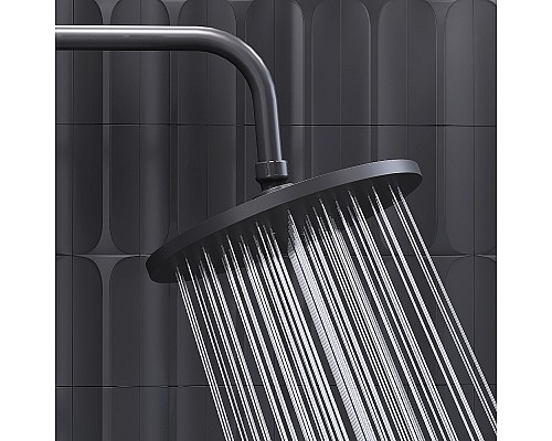 Душевая система Damixa Jupiter 977800300 с термостатом Черная матовая
