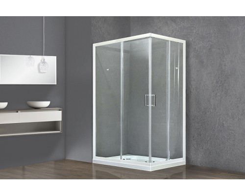 Душевой уголок Royal Bath HPD 110x80 профиль Белый стекло прозрачное