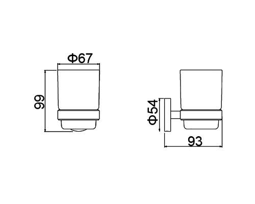 Стакан для зубных щеток Timo Saona 13031/18 Черное золото