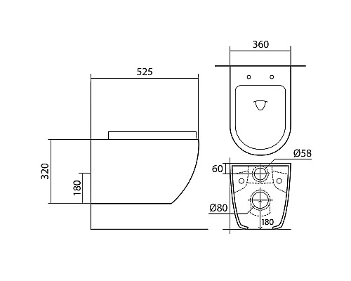 Комплект унитаза с инсталляцией Aquatek Европа SET AQUATEK ЕВРОПА cm с сиденьем Микролифт