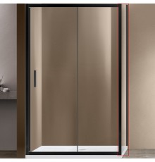 Душевая стенка Vincea 100 Черный, арт