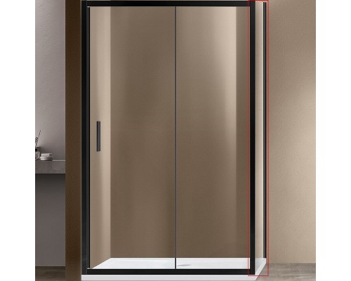 Душевая стенка Vincea 100 Черный, арт