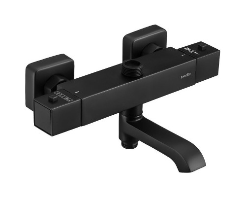 Смеситель для ванны Swedbe Hermes с термостатом Черный матовый