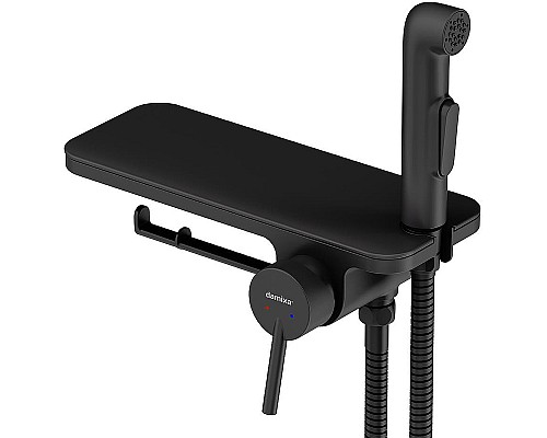 Гигиенический душ со смесителем Damixa Jupiter 773500301 Черный матовый