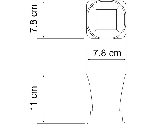 Стакан для зубных щеток WasserKRAFT Amper K-5428N Никель