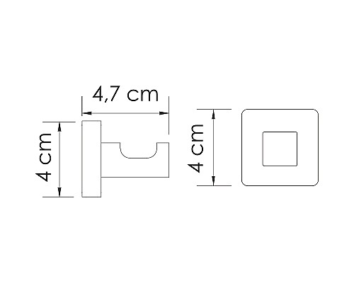 Крючок WasserKRAFT Rhin K-8723 Хром