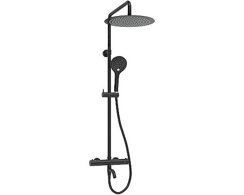 Душевая система WasserKRAFT A288.160.078.BM Thermo с термостатом Черная матовая
