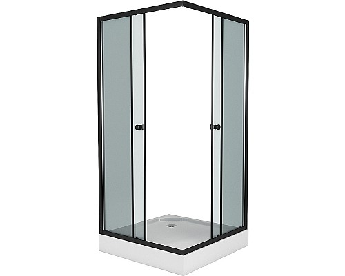 Душевой уголок Niagara Eco 100х100 NG-010-14QT профиль Черный стекло тонированное