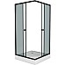 Душевой уголок Niagara Eco 100х100 NG-010-14QT профиль Черный стекло тонированное