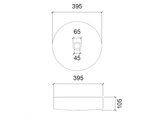 Раковина-чаша Abber Glas 40 AK2301OR Красная