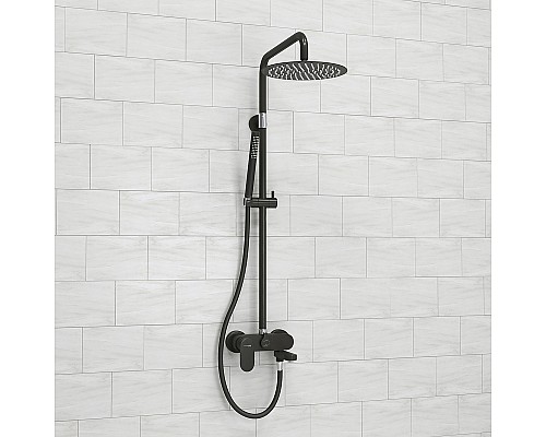 Душевая система WasserKRAFT A174.258.217.CB Черная матовая