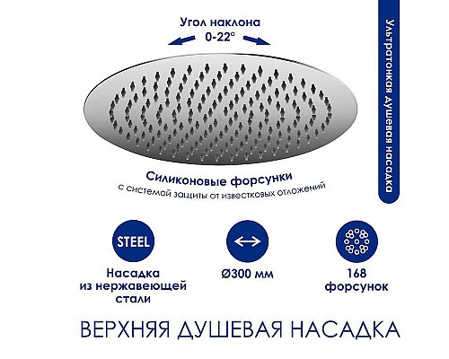 Душевая система WasserKRAFT A166.116.127.087.CH Хром