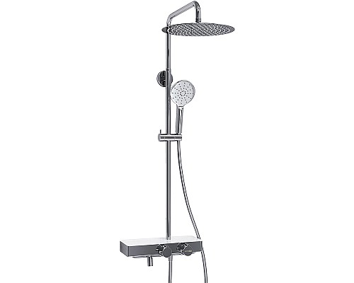 Душевая система WasserKRAFT A113.116.127.CH Thermo с термостатом Хром Белая