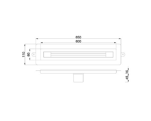 Душевой лоток Boheme B&T Infinity 60 981-60-CR с решеткой Хром Душевой лоток Boheme B&T Infinity 60 981-60-CR с решеткой Хром
