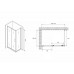 Душевой уголок Abber Schwarzer Diamant 130x80 профиль Черный стекло прозрачное