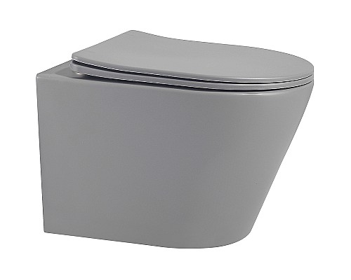 Унитаз Abber Bequem AC1102MG подвесной Серый матовый с сиденьем Микролифт