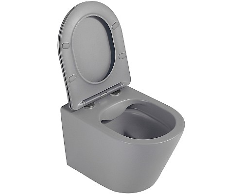 Унитаз Abber Bequem AC1102MG подвесной Серый матовый с сиденьем Микролифт