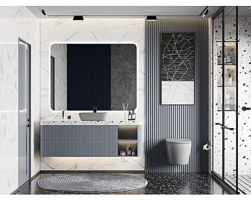 Унитаз Abber Bequem AC1102MG подвесной Серый матовый с сиденьем Микролифт