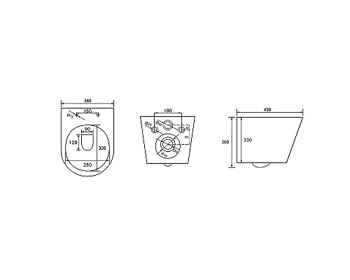 Унитаз Abber Bequem AC1102MG подвесной Серый матовый с сиденьем Микролифт
