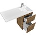 Тумба под раковину Aquaton Лондри 105 1A267001LHDR0 Дуб Рустикальный без фасада