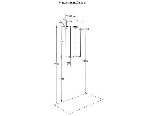 Подвесной шкаф Aquaton Оливия 35 R 1A254703OL01R Белый матовый