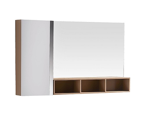 Зеркало со шкафом Orans BC-NL014S-1200 120 014SMr Бежевое Белое