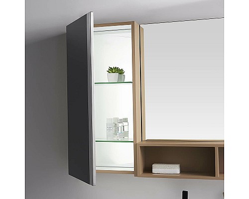 Зеркало со шкафом Orans BC-NL014S-1200 120 014SMr Бежевое Белое