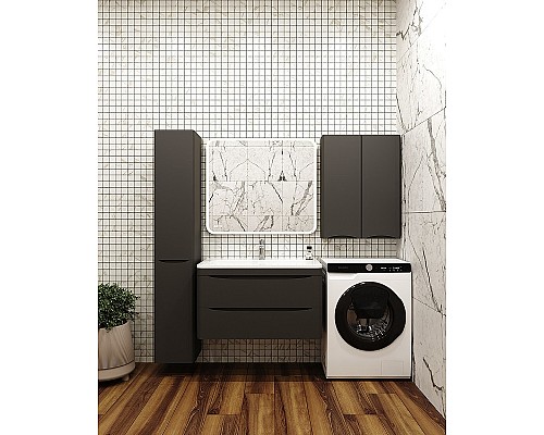 Подвесной шкаф Style Line Бергамо мини 60 Люкс Plus СС-00002359 Черный антискрейч