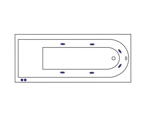 Акриловая ванна Excellent Aurum 180x80 с гидромассажем