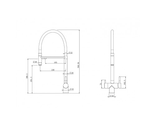Смеситель для кухни Abber Wasser Kreis AF81141B Черный матовый